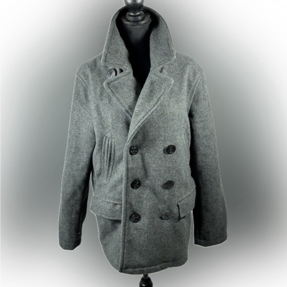 Old Navy Women's Wool Blend Pea Coat 6 Button Size S p